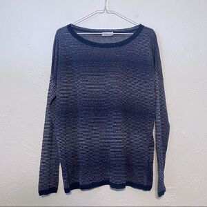 Vince Blue striped Long Sleeve Light Sweater Top Size S